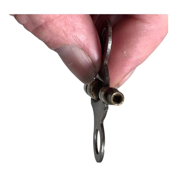 Vintage Brass Skeleton Key Double Sided Open Barrel Door Cabinet Chest Clock - Picture 3 of 6